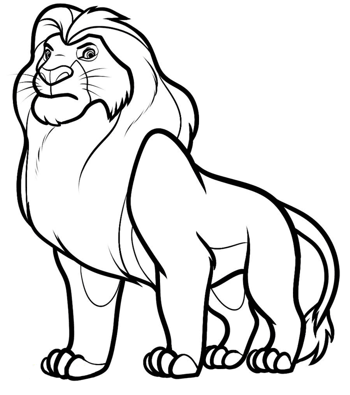 zoo animals coloring pages lion king - photo #6