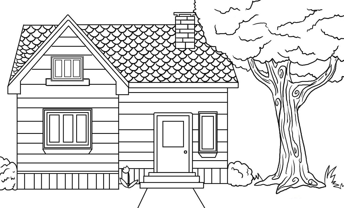 free printable coloring pages of houses