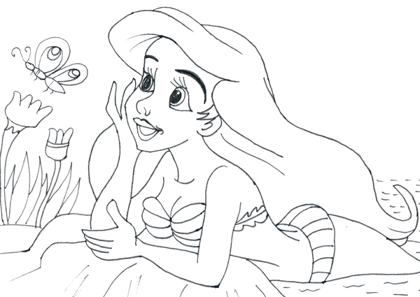 free printable little mermaid coloring pages for kids