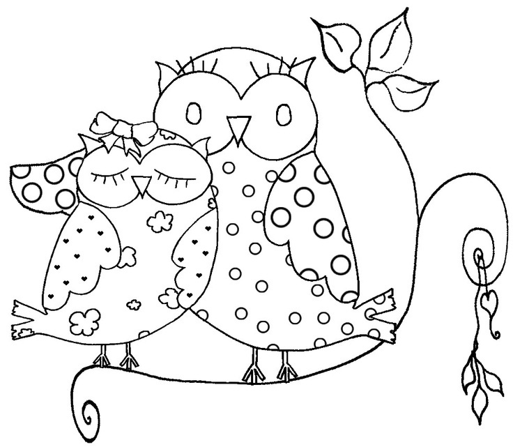 owl family coloring pages