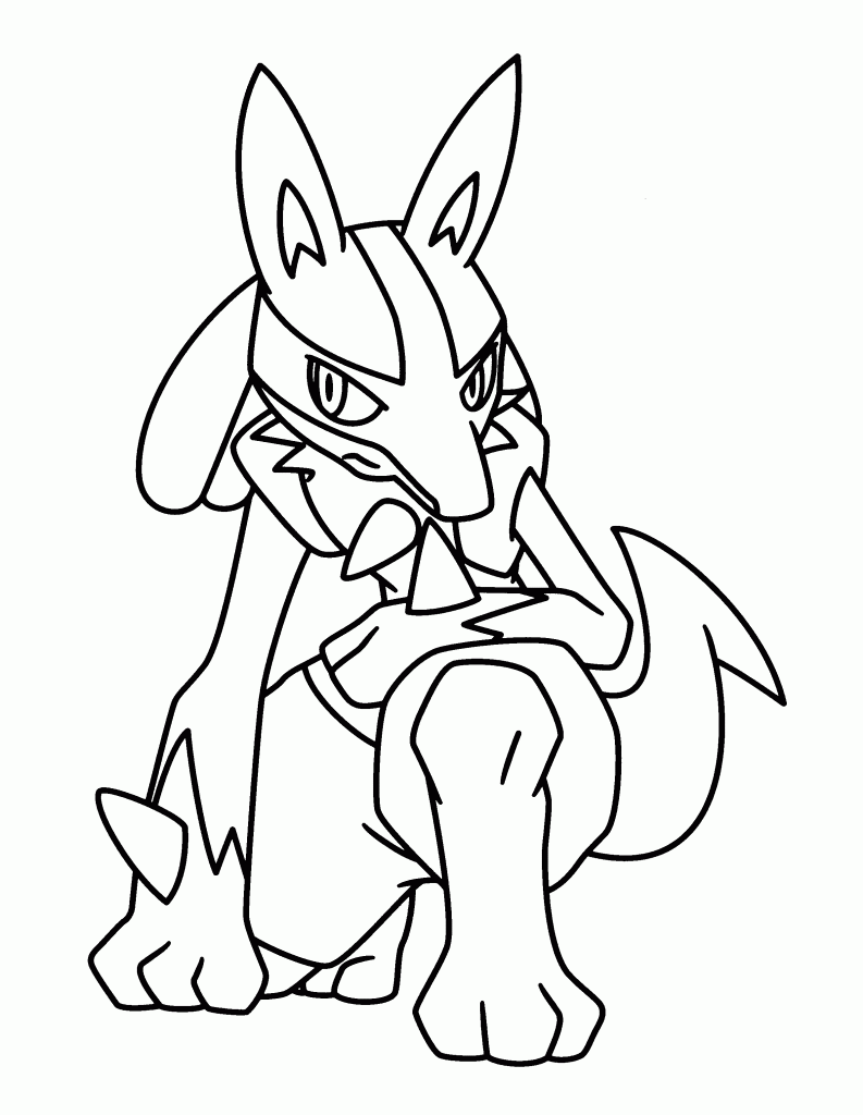 Lucario Pokemon Coloring Page