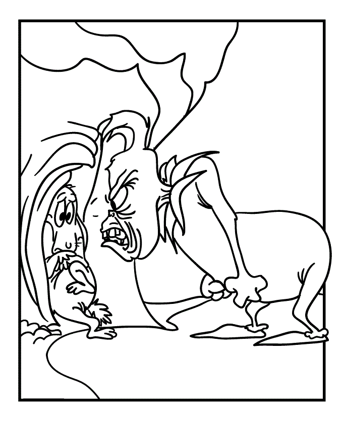 Mean Grinch Coloring Page