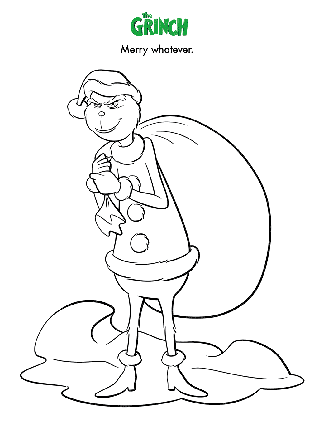 24 Printable Grinch Christmas Coloring Pages