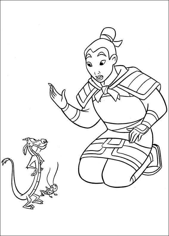 mulan coloring pages