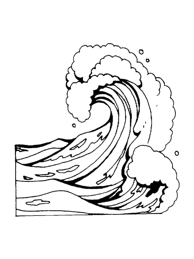 Ocean Wave Coloring Page