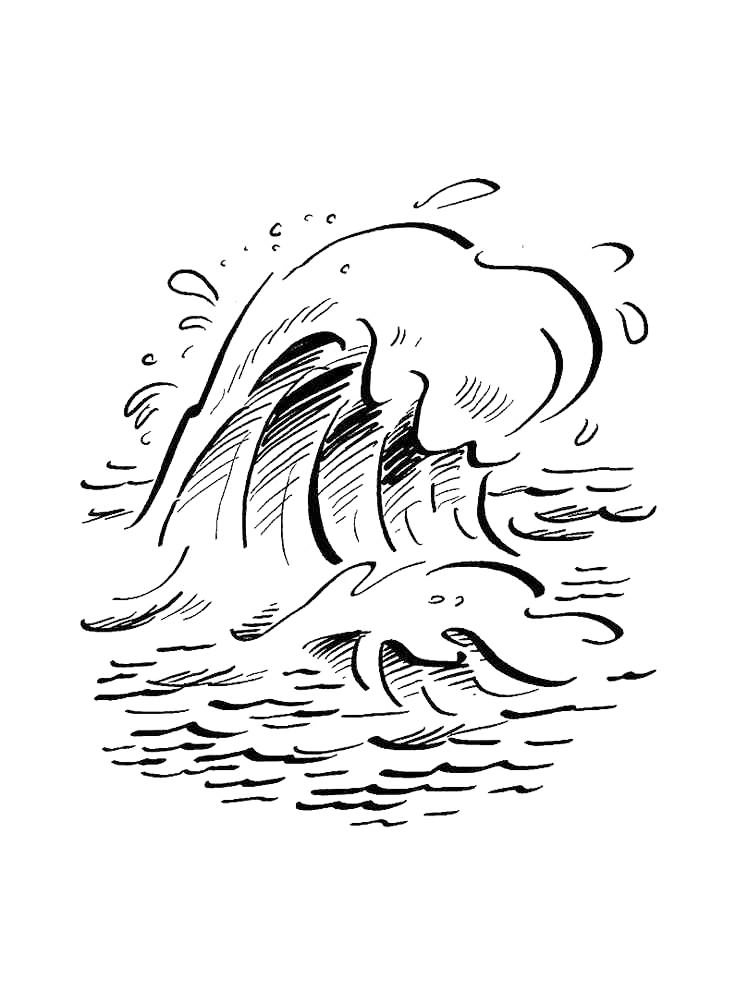 Ocean Wave Coloring Pages