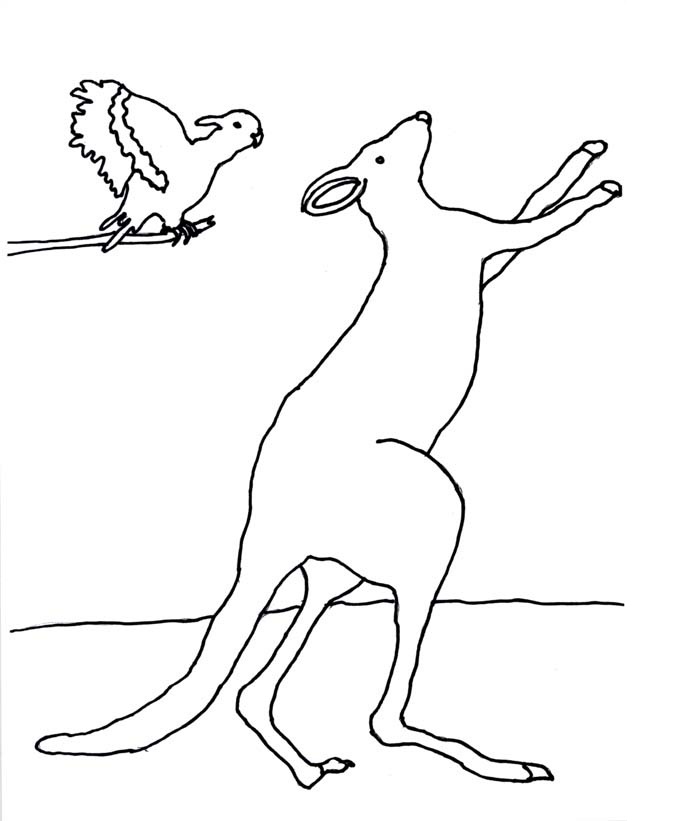 Free Printable Kangaroo Coloring Pages For Kids