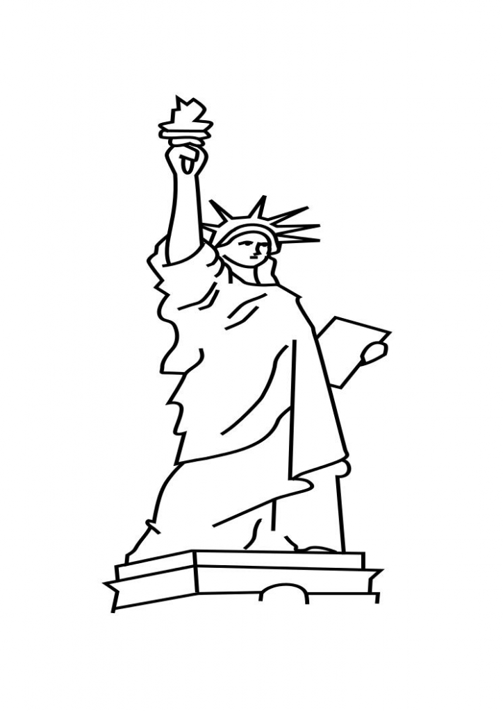 Pictures of Statue of Liberty Coloring Pages