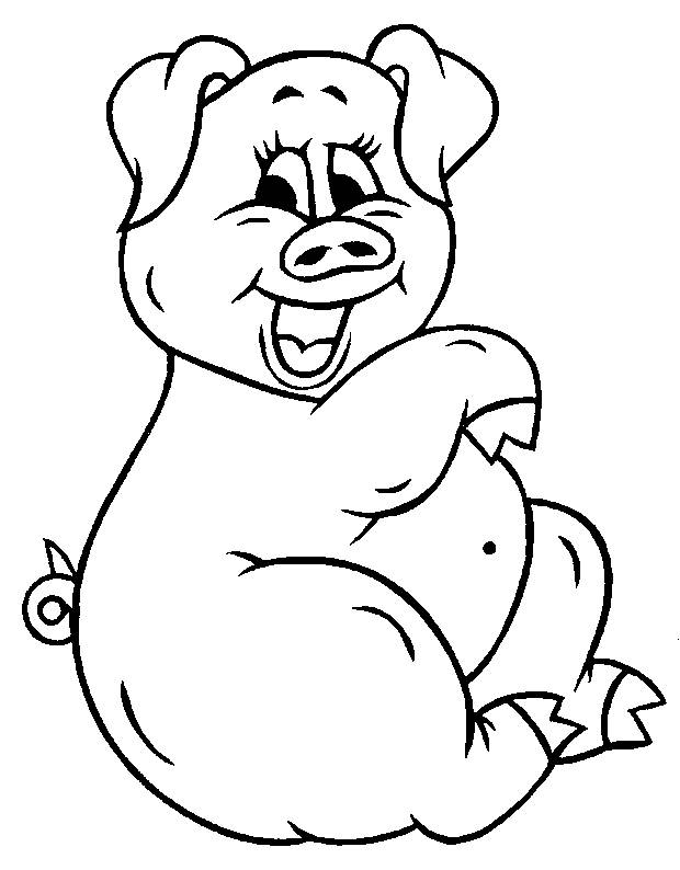 Pig Coloring Pages Cartoon