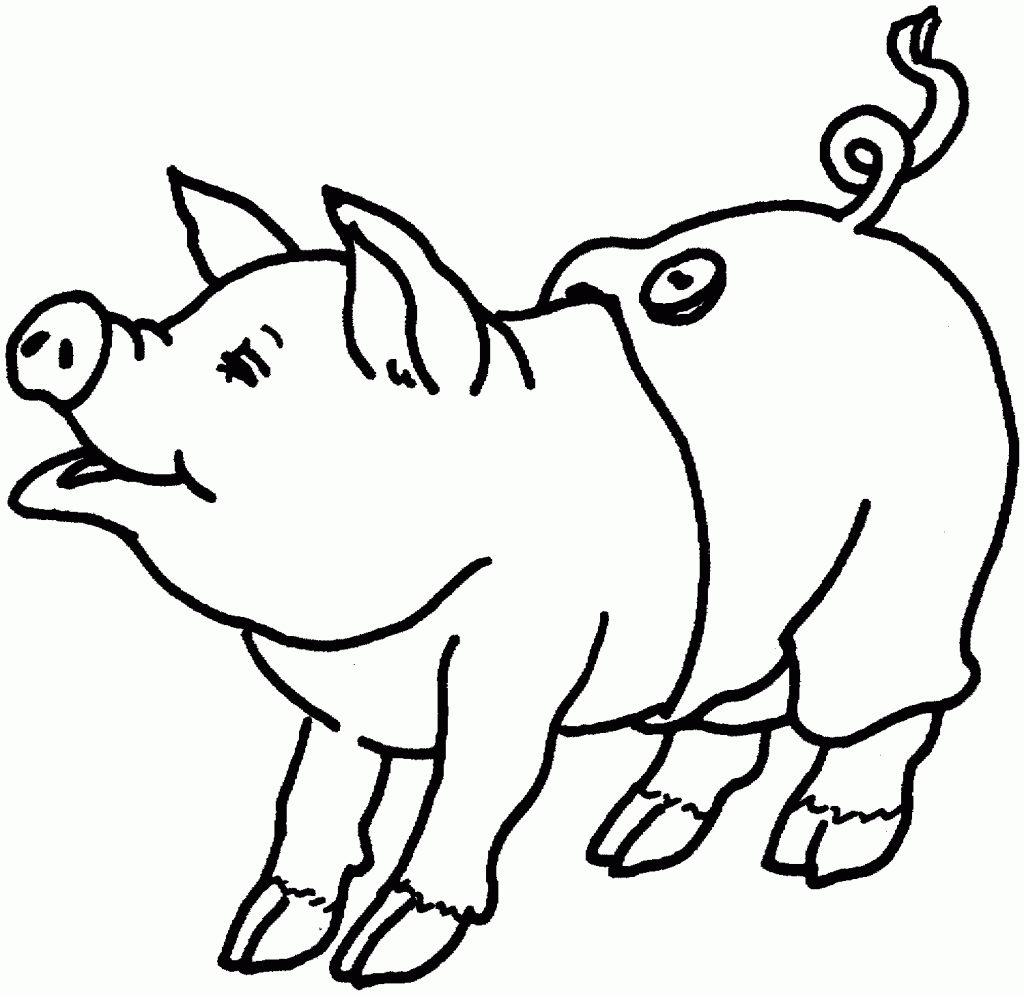 Pig Coloring Pages For Kids Printable