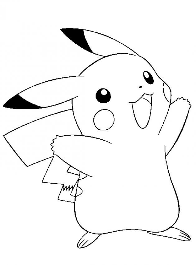 Pikachu Pokemon coloring page, Free Printable Coloring Pages