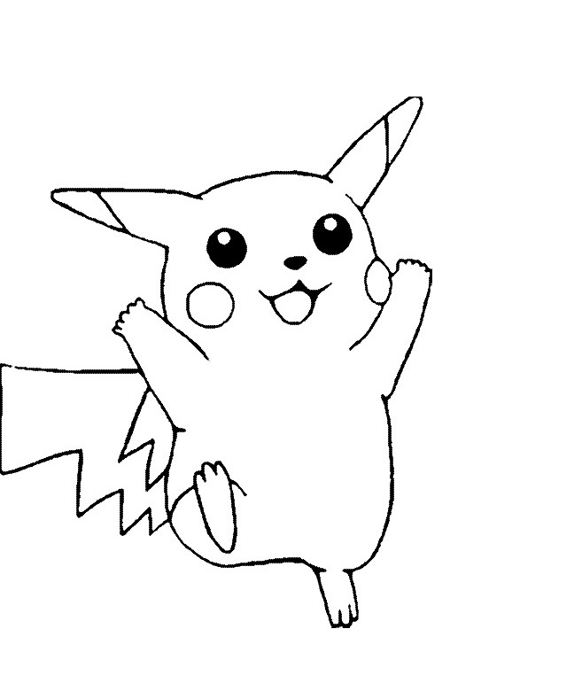 free printable pikachu coloring pages for kids