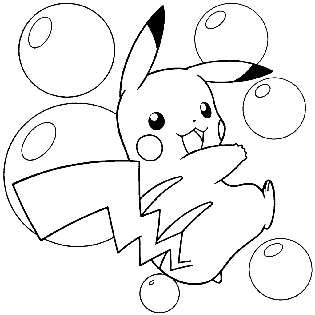 Pikachu Pokemon Coloring Pages