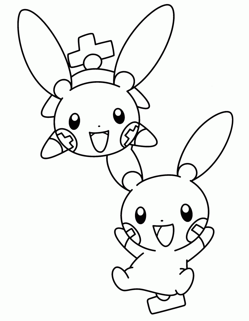Plus and minus Pokemon Coloring Pages