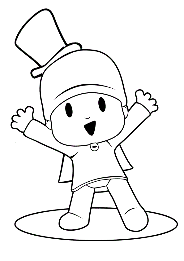 Pocoyo coloring picture