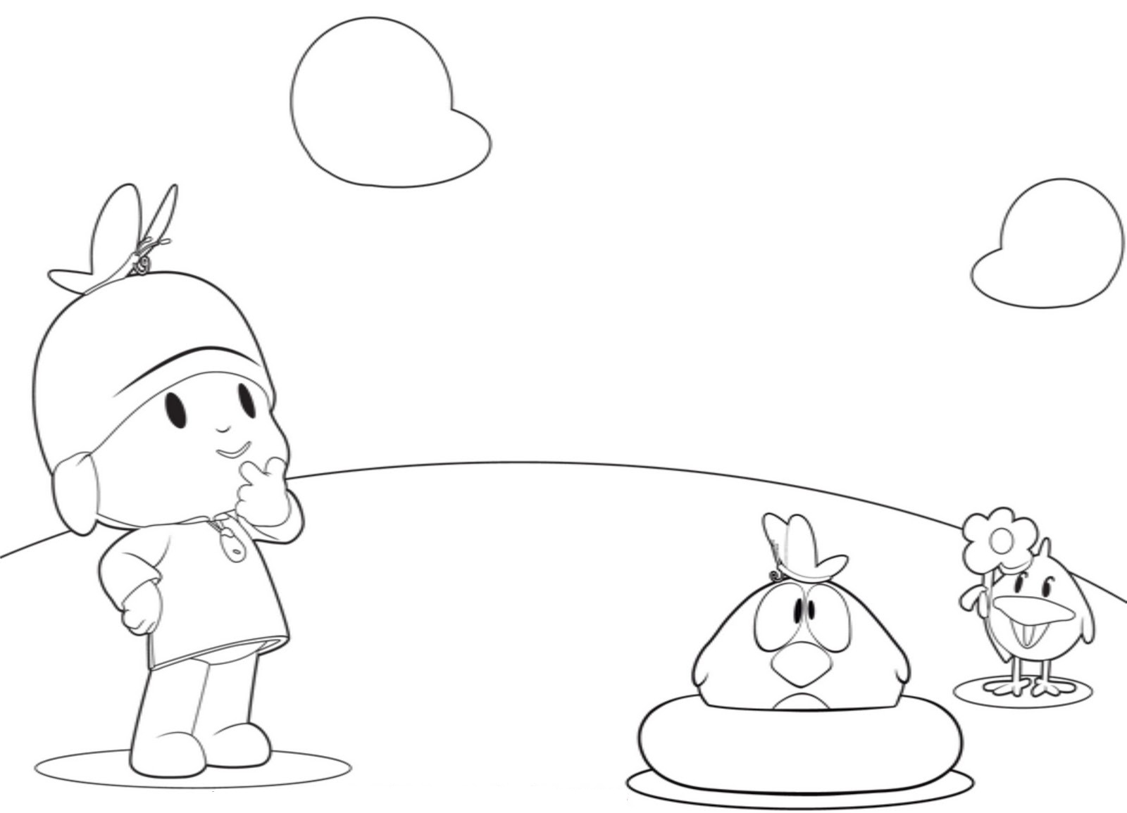 Pocoyo coloring picture