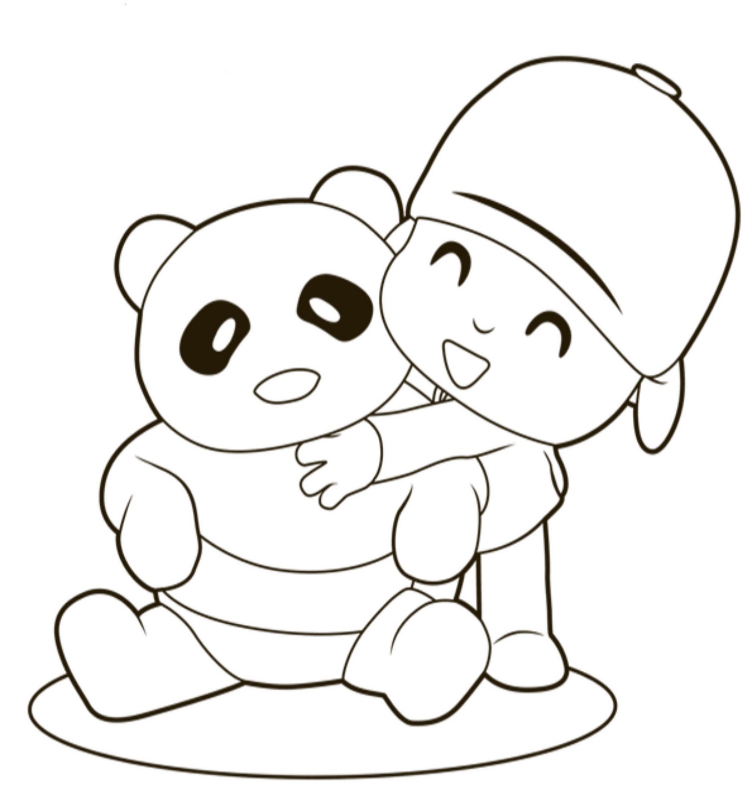 Drawings To Paint & Colour Pocoyo - Print Design 016