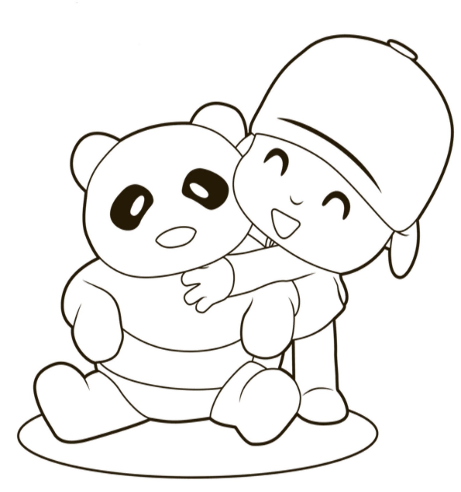 Drawings To Paint & Colour Pocoyo - Print Design 010