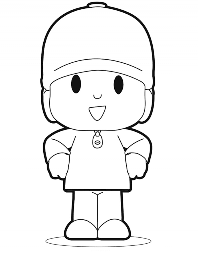 Pocoyo and Toy Panda Coloring Pages - Free Printable Coloring Pages