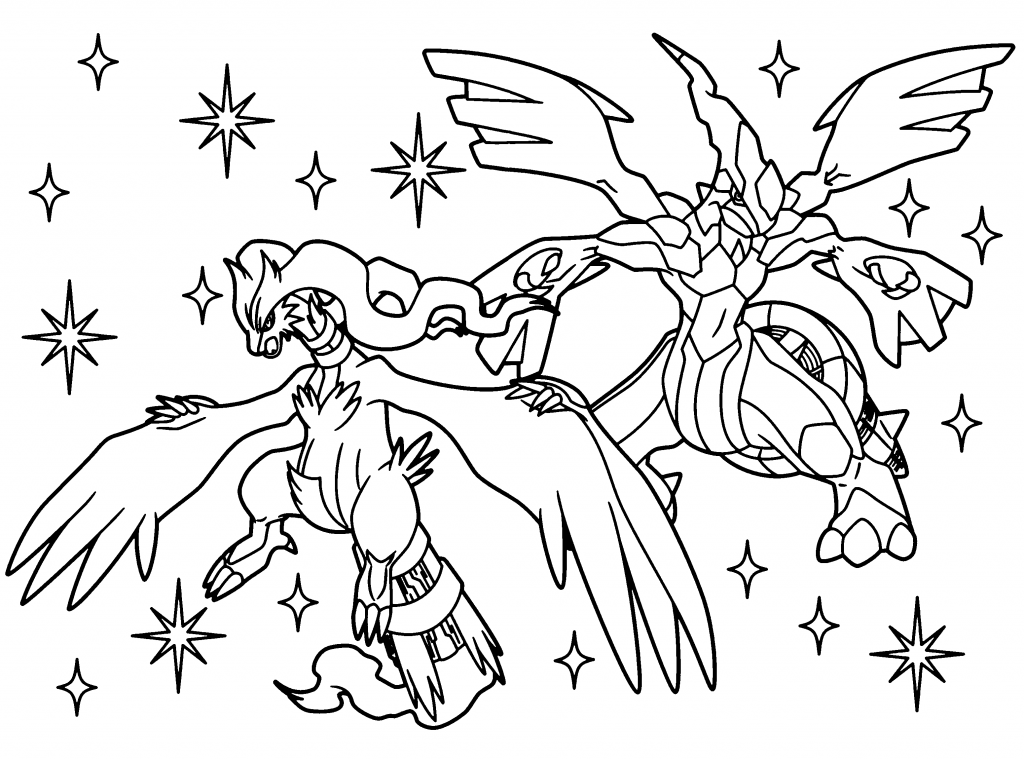 Legendary Pokemon Coloring Pages Printable Template in PDF