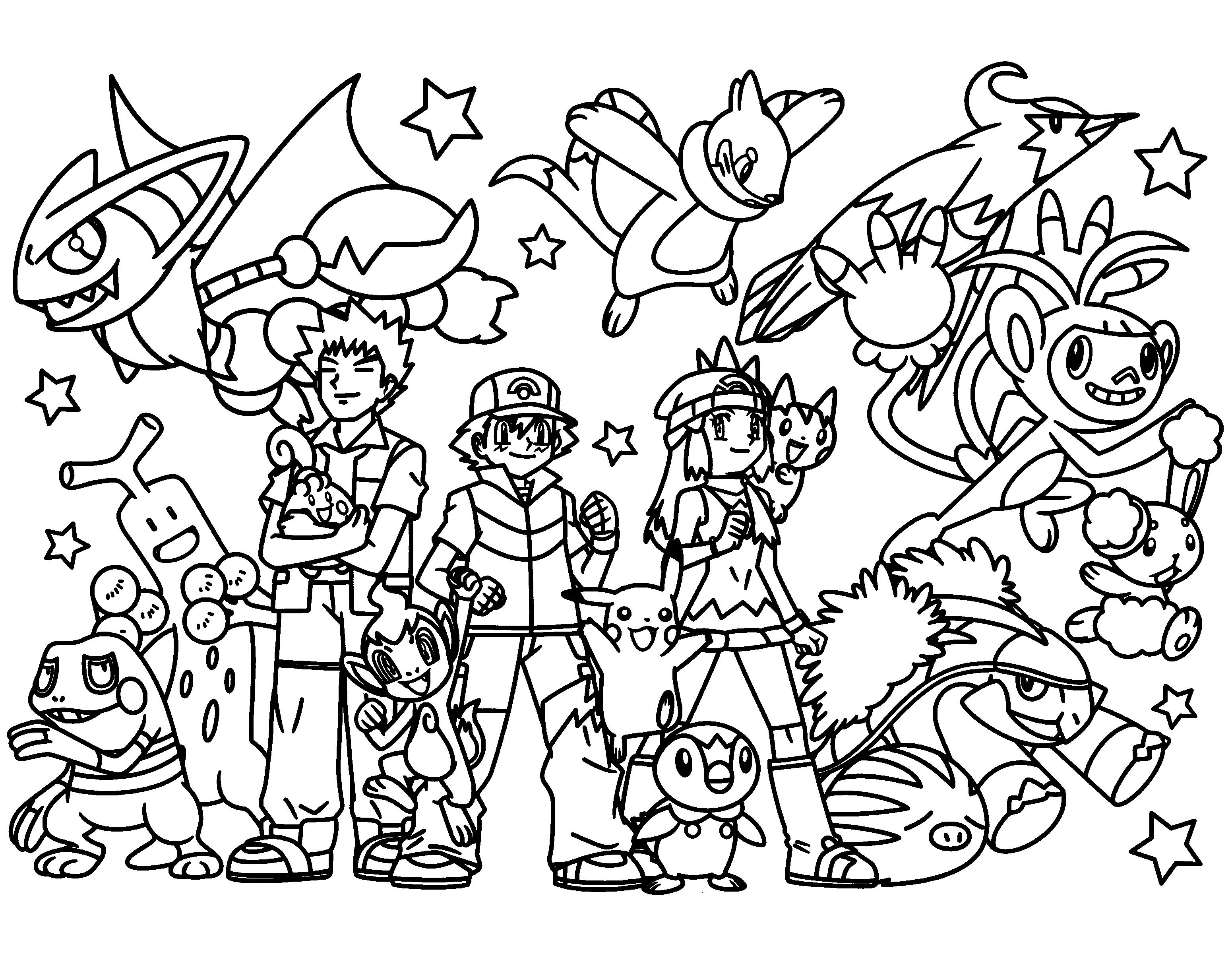 Pokemon Coloring Pages. Join your favorite Pokemon on an Adventure!