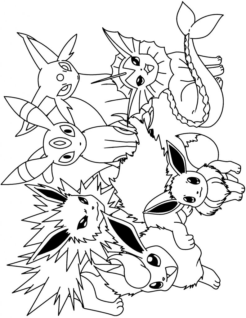 Pokemon coloring pages eeve evolution  Pokemon coloring pages, Pokemon  coloring sheets, Pokemon coloring