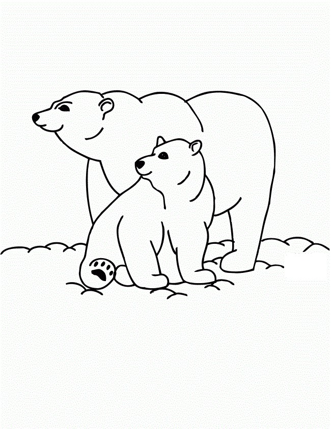 Polar Bears Coloring Pages