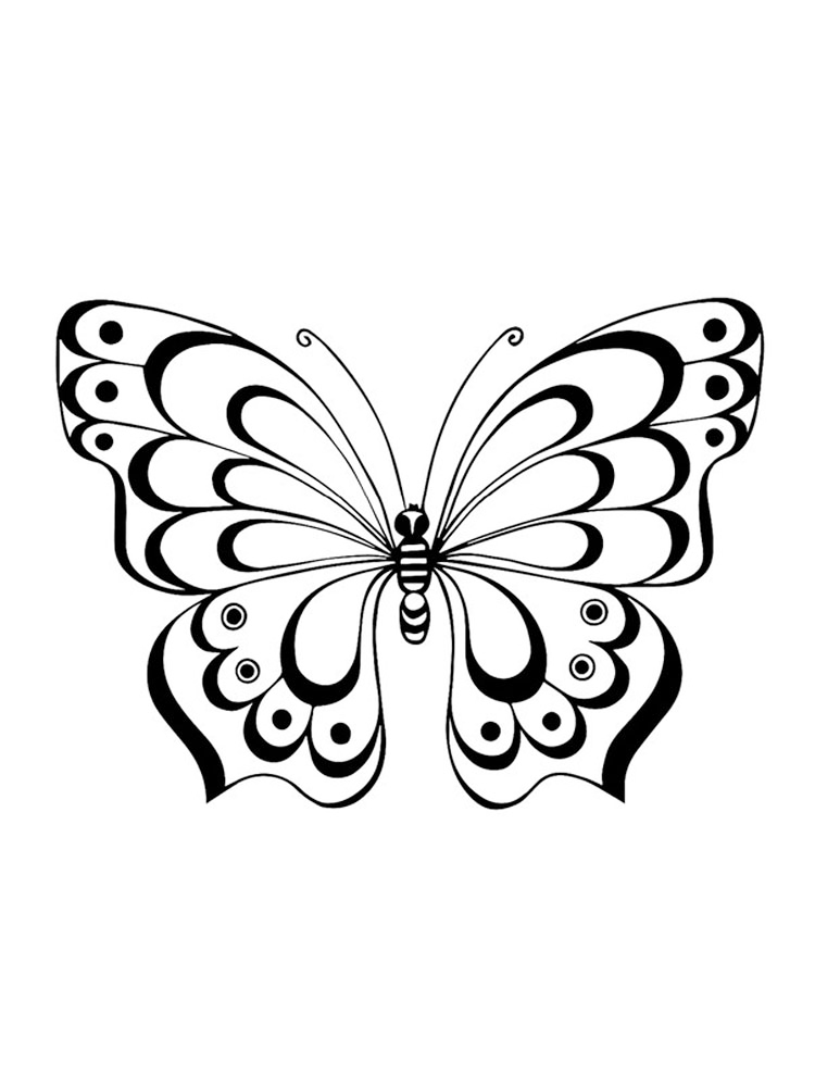 Pretty Butterfly Coloring Page