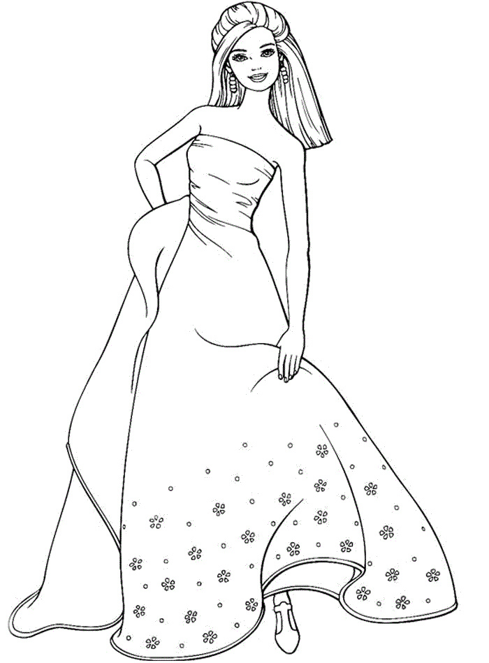 Princess Barbie Coloring Pages To Print