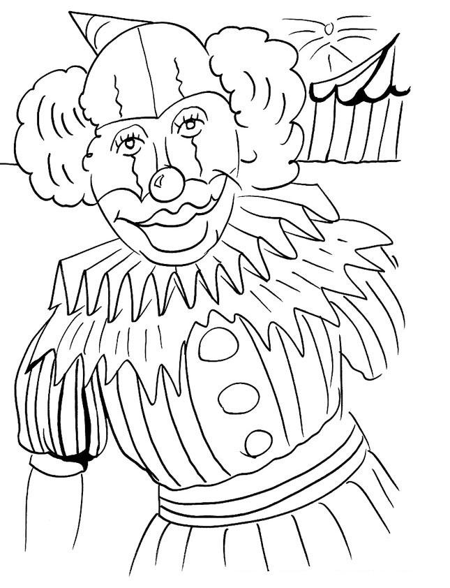 Print Clown Coloring Pages