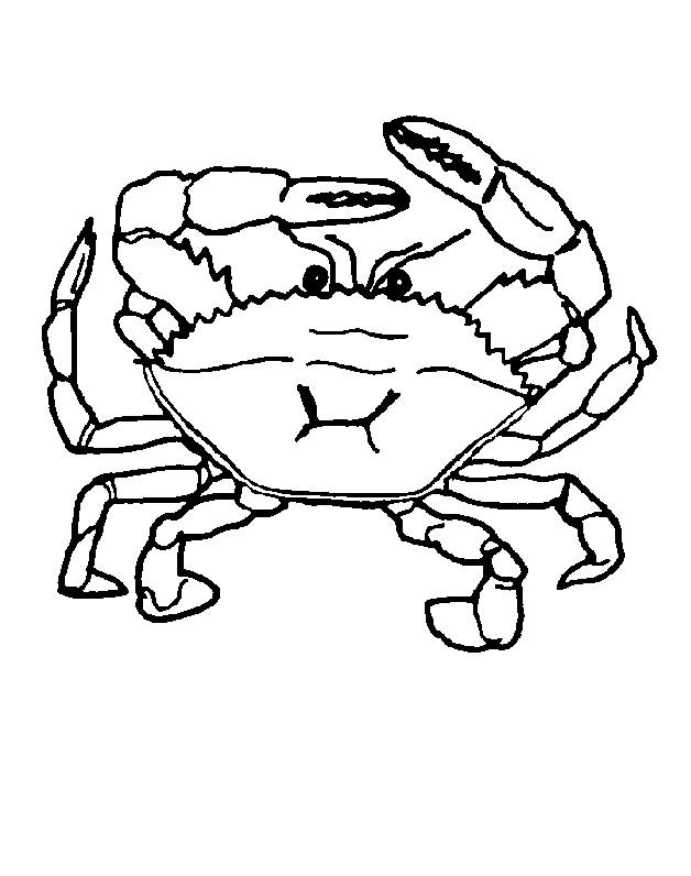 Print Crab Coloring Pages Kids