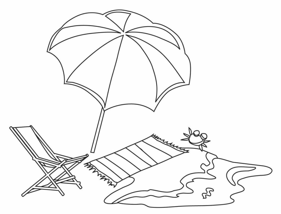 Beach Coloring Pages - Beach Scenes & Activities