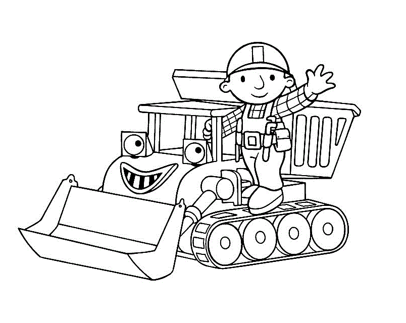 Printable Bob The Builder Coloring Pages