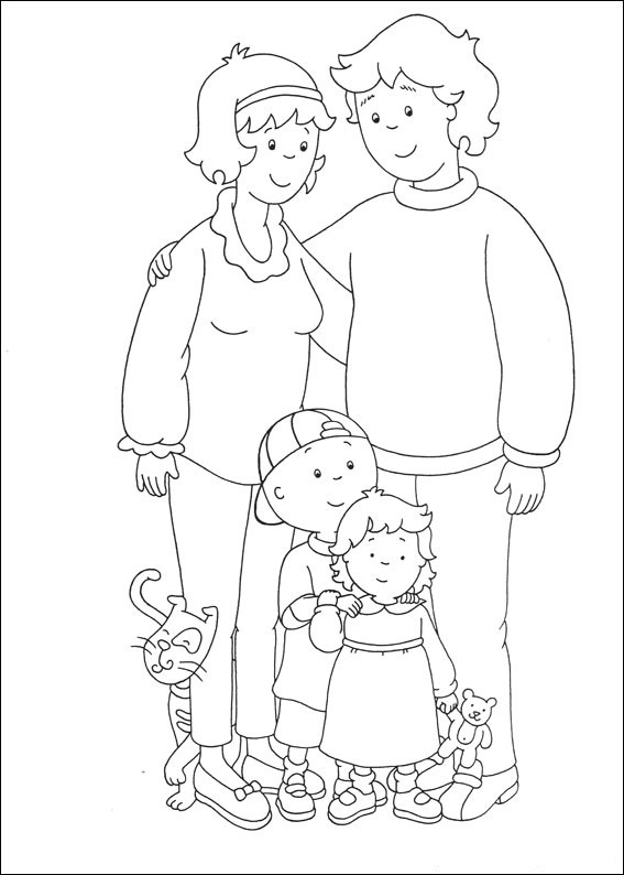 caillou printable coloring pages free