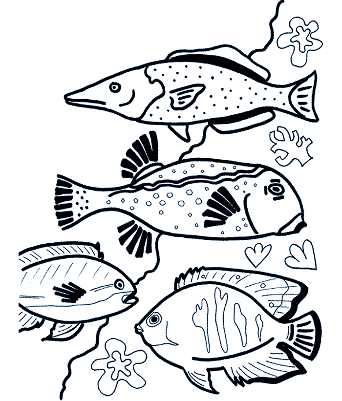 Printable Coloring Pages of Fish