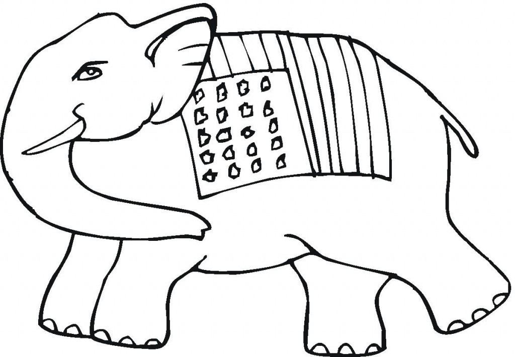 Printable Elephant Coloring Pages