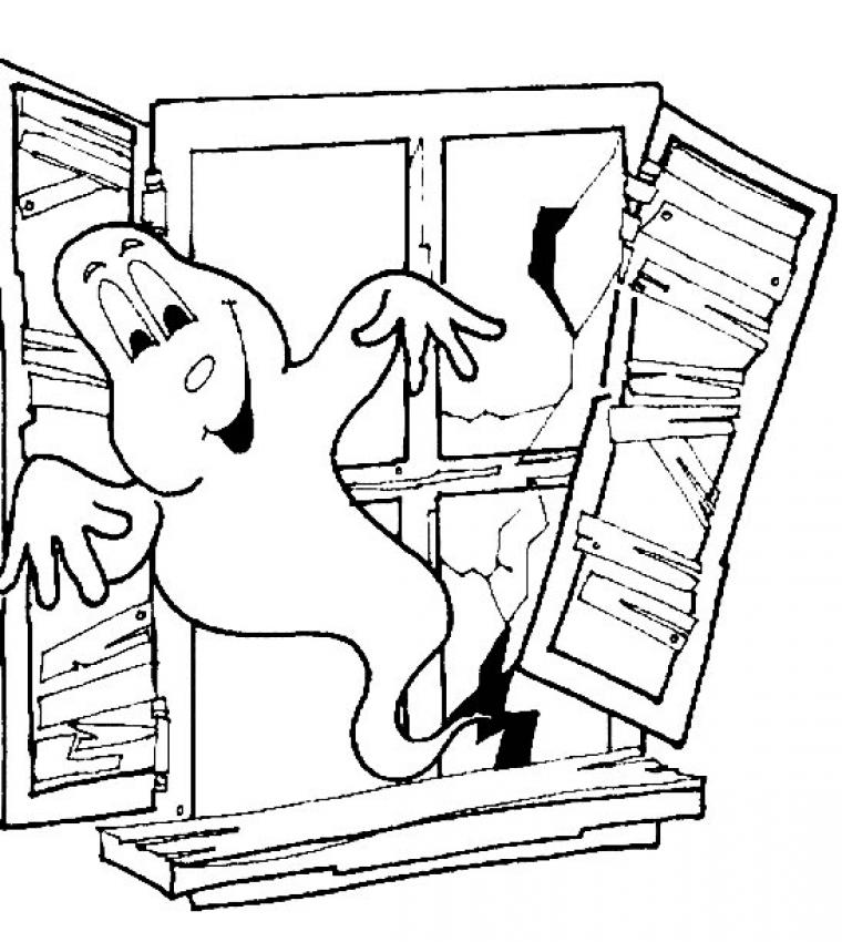 Printable Ghost Coloring Pages For Kids
