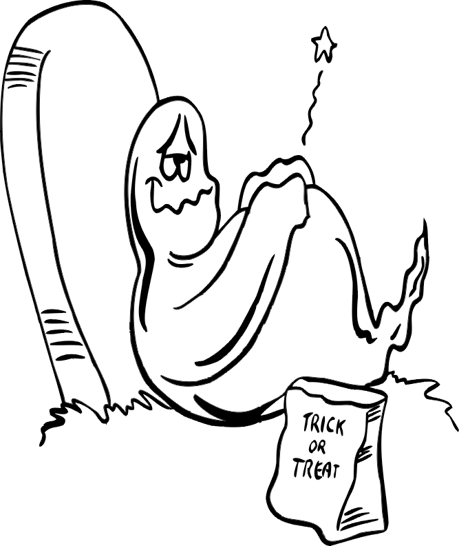 Printable Ghost Coloring Pages