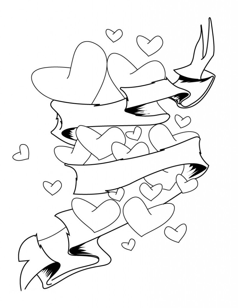 Printable Heart Coloring Pages