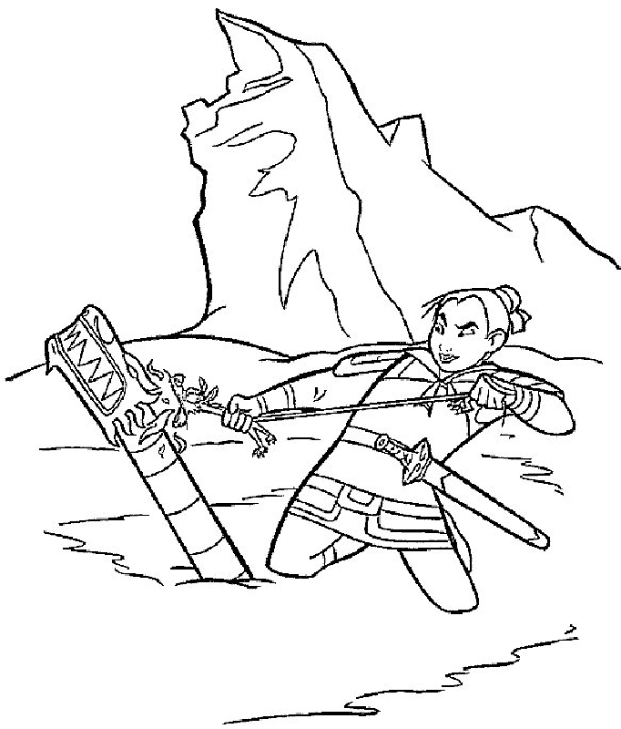 Printable Mulan Coloring Pages For Kids