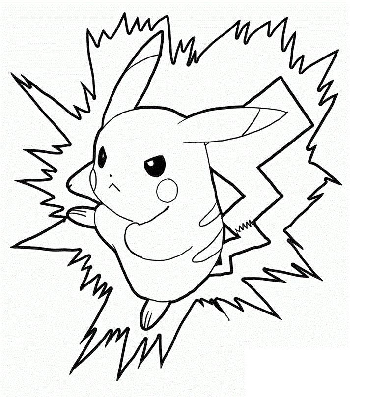 Printable Pikachu Coloring Page