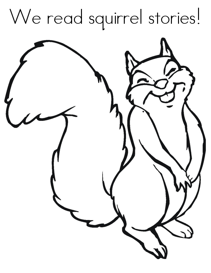 Printable Squirrel Coloring Pages