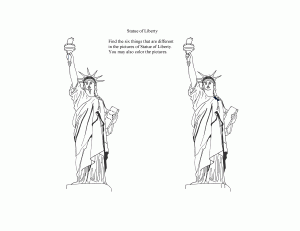 Free Printable Statue of Liberty Coloring Pages For Kids