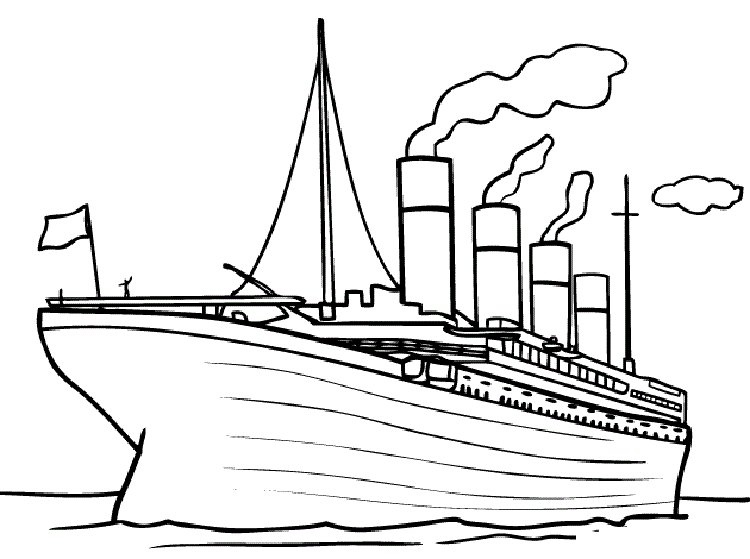 Printable Titanic Coloring Pages