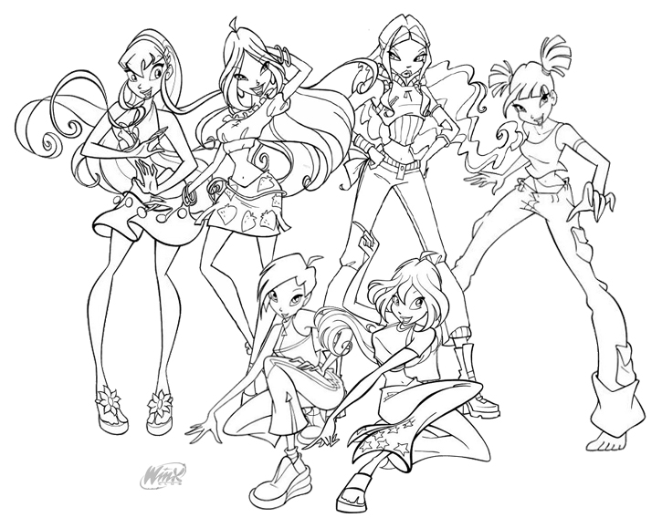 Printable Winx Coloring Pages