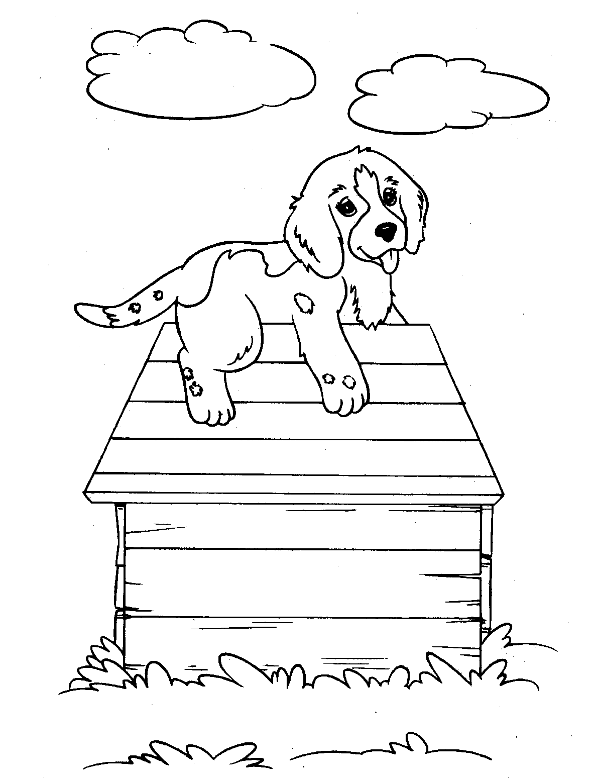 Cute Puppy Dog Coloring Page