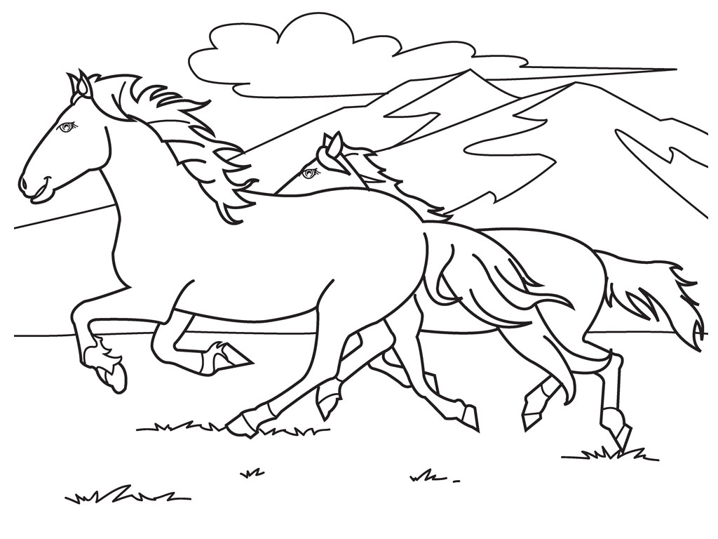 Race Horse Coloring Pages