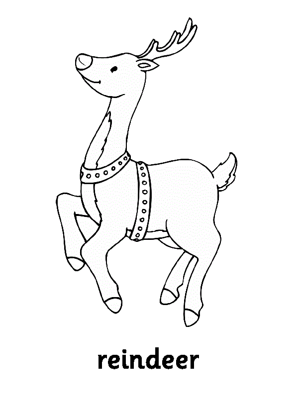 Reindeer Coloring Pages For Kids