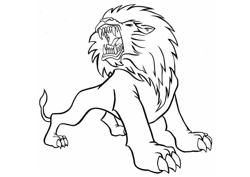 Roaring Lion Coloring Pages