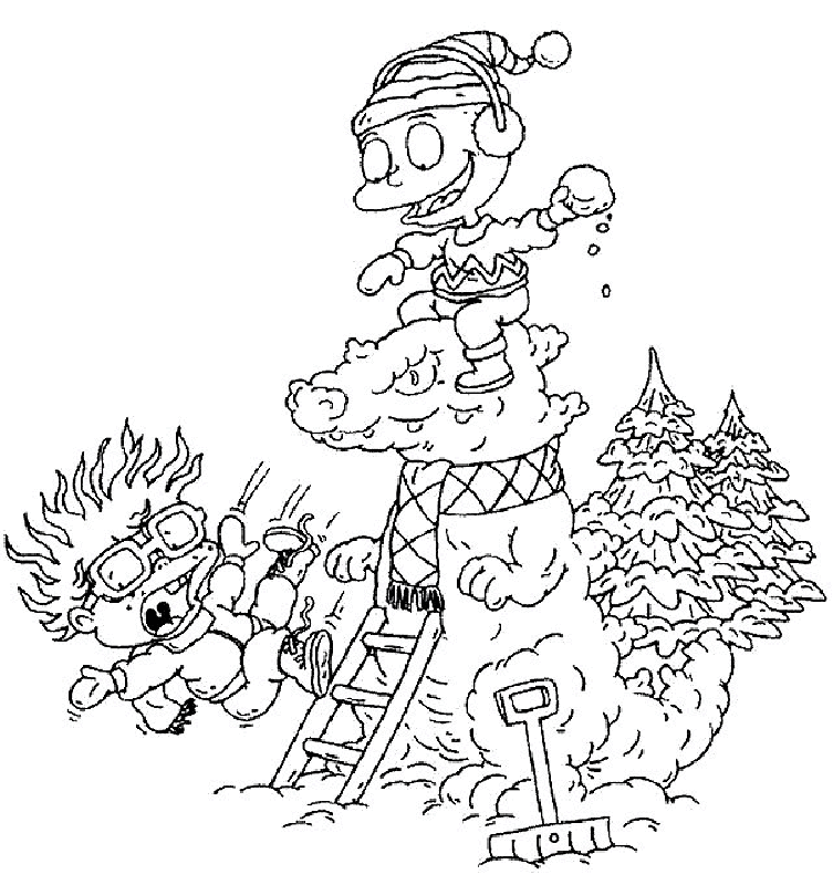 Rugrats Christmas Coloring Pages